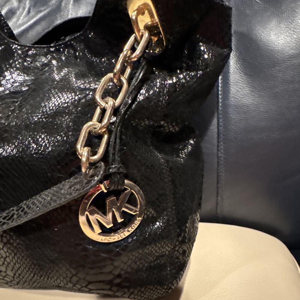 Michael Kors Python Embossed Leather Medium Lilly… - image 2